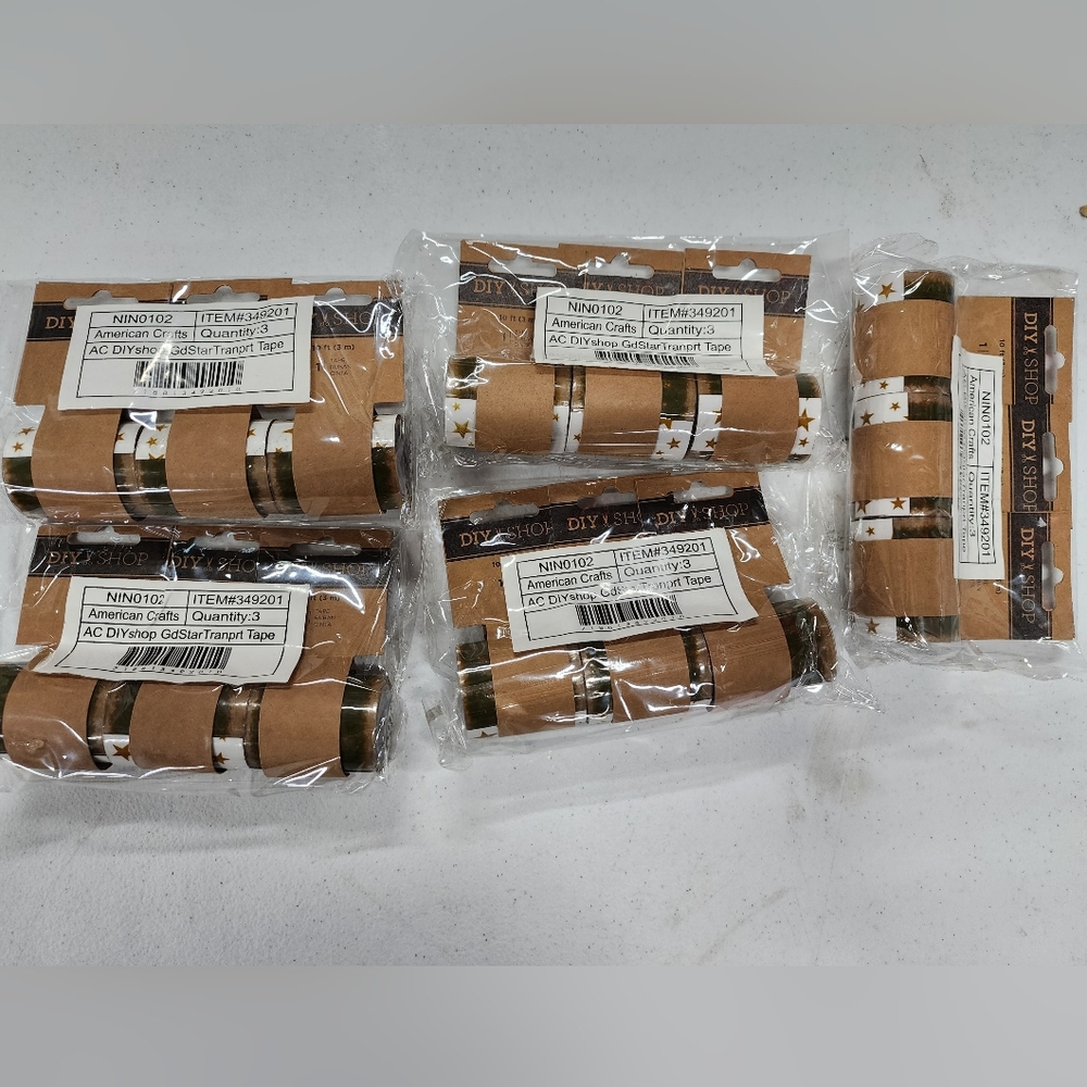 American Craft gold star transfer tape - 15 rolls